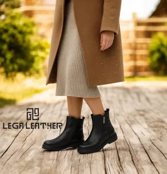 نیم بوت بغل پلیسه طرح Prada